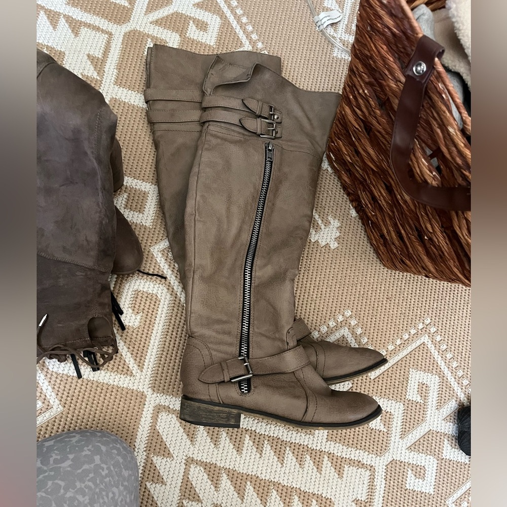 Over the knee riding boots